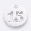Non-Tarnish 304 Stainless Steel Pendants X-STAS-F233-15-P-1