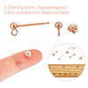 5Pairs 925 Sterling Silver Ear Stud Findings FIND-GO0002-66RG-5
