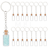 20Pcs Glass Bottle Keychain KEYC-UN00025-1