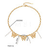 304 Stainless Steel Crystal Rhinestone Enamel Bib Necklaces with Imitation Pearl Beads Tassel WGF7F64-02-2