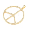 Brass Micro Pave Cubic Zirconia Pendants KK-C162-060G-2