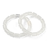Column Natural Quartz Crystal Rock Crystal Beads Stretch Bracelets for Women Men BJEW-A148-01A-27-4