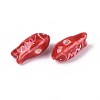 Handmade Porcelain Ceramic Beads PORC-T133-28F-2