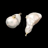 Brass & Pearl Micro Pave Cubic Zirconia Pendants KK-H259-13B-G02-2