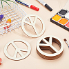 10Pcs Unfinished Blank Wooden Peace Sign Pendants Set for Painting Arts DIY-WH0591-579-4