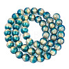 Handmade Lampwork with Gold Powder Beads Strands LAMP-N037-06A-02-2