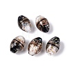 Two Tone Color Handmade Foil Glass Beads FOIL-Q001-01H-1