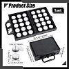 Rectangle Black Aluminum & MDF Organizer Handled Boxes CON-WH0095-199-2