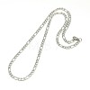 Tarnish Resistant 304 Stainless Steel Figaro Chain Necklace Making X-STAS-A028-N025P-1