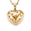 304 Stainless Steel Pendant Necklaces NJEW-T018-38G-4