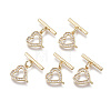 Brass Micro Pave Clear Cubic Zirconia Toggle Clasps KK-T063-014-NF-2