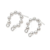 Brass Stud Earring Findings KK-CBABAE6-01P-1