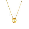 Retro Style 303 Stainless Steel Coin Circle Pendant Dapped Chain Necklaces for Women FS-WG2B7EF-03-1