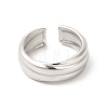 Non-Tarnish 304 Stainless Steel Lined Open Cuff Ring for Women RJEW-E063-29P-2