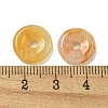 Natural Topaz Jade Donut/Pi Disc Charms G-G142-01F-3