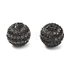 Stripe Pattern Polymer Clay Rhinestone Beads CLAY-NH0001-01C-1