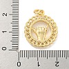 Brass Micro Pave Clear Cubic Zirconia Pendants KK-U007-01G-08-3
