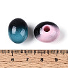 Spray Painted Opaque Acrylic Beads SACR-T018-21M-3