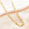 5MM Brass Pave Cubic Zirconia Oval Link Chain Necklaces NJEW-D324-01G-05-5