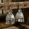 Alloy Resin Chandelier Earrings for Women WG10698-01-2