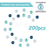 200Pcsg Ocean Mix Pearlized Glass Pearl Beads HY-HY0001-03B-2
