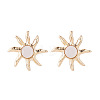 Zinc Alloy & Acrylic Pearl Stud Earrings WGAB762-01-1