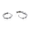 Non-Tarnish 316 Surgical Stainless Steel Bamboo Stick Hoop Earrings for Men Women EJEW-N052-12-3