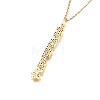 Brass Micro Pave Clear Cubic Zirconia Pendant Necklaces NJEW-L146-29G-3