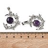 Natural Amethyst Pendants G-B194-01P-10-3