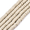Handmade Polymer Clay Beads Strands LS-CLAY-R089-6mm-115-1