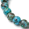 Synthetic Dyed Turquoise Beaded Stretch Bracelets for Women Men BJEW-JB11549-04-4