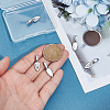 6Pcs 304 Stainless Steel Glue-on Flat Pad Pendant Bails STAS-BBC0010-77-3