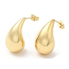 Rack Plating Brass Twist Teardrop Stud Earrings for Women X-EJEW-K247-02G-1