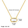 304 Stainless Steel Pave Cubic Zirconia Oval Birth Stone Pendant Necklaces for Women FS-WGC2097-11-1