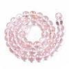 Transparent Spray Painted Glass Bead Strands GLAA-N035-03C-B06-2