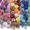 24Pcs 6 Styles Resin Rhinestone Graduated Beads RESI-YW0006-32-2