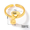 Fashionable Letter Brass Open Cuff for Women UR6840-16-1