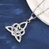 Trinity Knot 304 Stainless Steel Pendant Necklaces NJEW-H059-02P-2