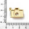 Brass Micro Pave Cubic Zirconia & Enamel Pendants X-KK-Q098-36G-A-3