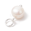 Natural Cultured Freshwater Pearl Two Sides Polished Charms PALLOY-JF04036-02-5