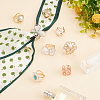 WADORN 8Pcs 8 Style Butterfly Flower Heart Scarf Buckle Ring AJEW-WR0002-12-4