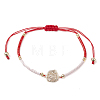 Glass Seed Braided Beaded Bracelets for Women BJEW-MZ00130-02-2