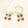 Brass Micro Pave Cubic Zirconia Cuff Earrings EJEW-Z164-08G-01-3