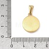 Textured 304 Stainless Steel Pendants STAS-A140-02G-8-3