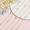 DIY Clear Cubic Zirconia Star Link Chain Bracelet Necklace Making Kit DIY-CA0005-49-4