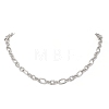 7.5MM 304 Stainless Steel Figaro Chain OT Necklaces NJEW-JN05705-2