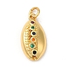 Rack Plating Brass Micro Pave Cubic Zirconia Pendants KK-K377-36G-1