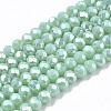 Electroplate Glass Beads Strands EGLA-A034-P10mm-B16-1