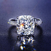 Brass Crystal Rhinestone Finger Rings for Women WGCDF56-05-1