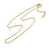 Rack Plating Brass Oval Link Chain Necklaces for Women NJEW-K382-16A-G-1